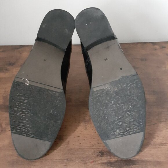 Carlo Pazolini Women's Size 7.5 (EU38) Black Patent Leather Wingtip Ankle Boots - Picture 8 of 15